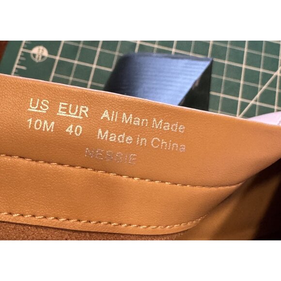 Nessie Circus NY Square-Toe Pink Leather Ankle Boots Black Block Heels size 10 - Picture 2 of 8